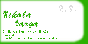 nikola varga business card